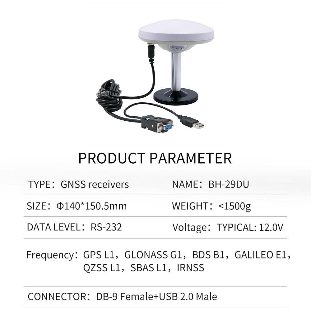 Beitian's new GPS mushroom head receiver GNSS Beidou various serial port built-in module antenna BF-29D Beitian's new GPS mushroom head receiver GNSS Beidou various serial port built-in module antenna BF-29D